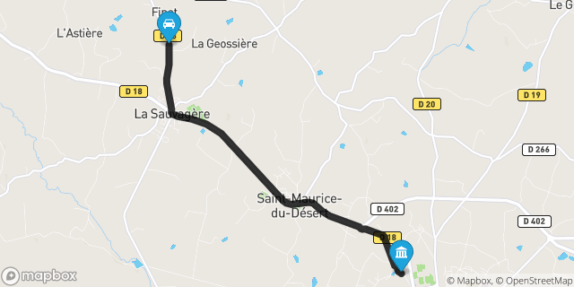 Itinéraire vers La Ferté-Macé