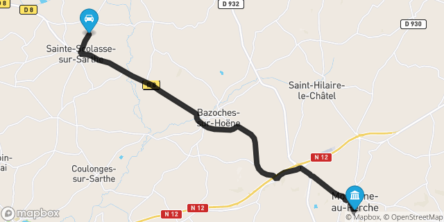 Itinéraire vers Mortagne-au-Perche
