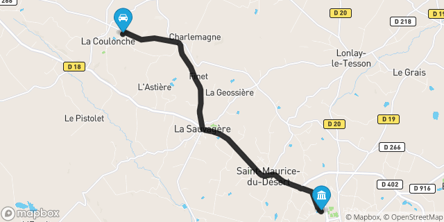 Itinéraire vers La Ferté-Macé
