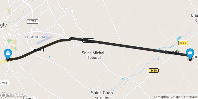 Itinéraire vers L'Aigle