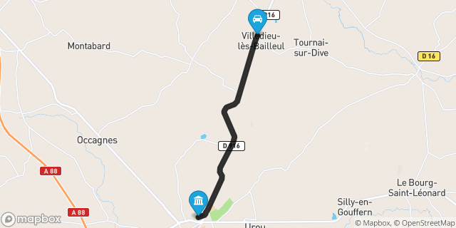 Itinéraire vers Argentan