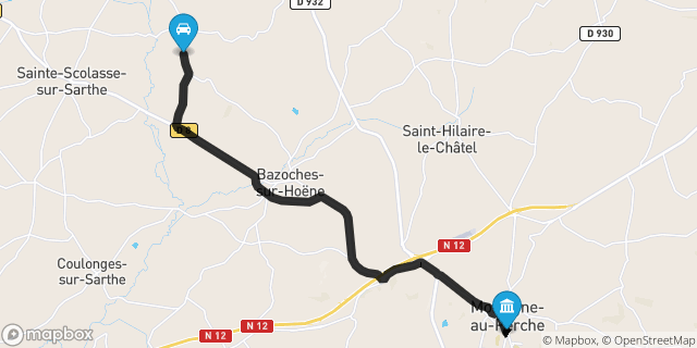 Itinéraire vers Mortagne-au-Perche