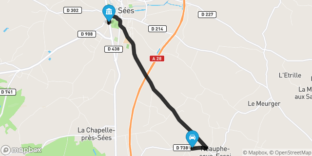 Itinéraire vers Sées