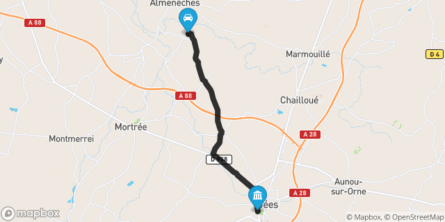 Itinéraire vers Sées