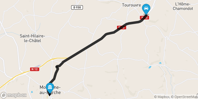 Itinéraire vers Mortagne-au-Perche
