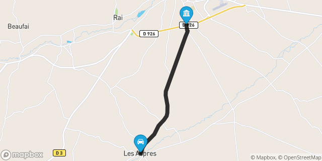 Itinéraire vers L'Aigle