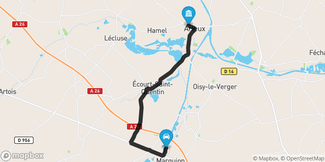 Itinéraire vers Arleux