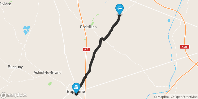 Itinéraire vers Bapaume