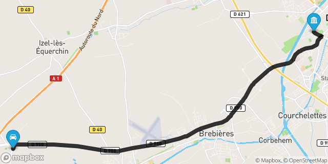 Itinéraire vers Douai