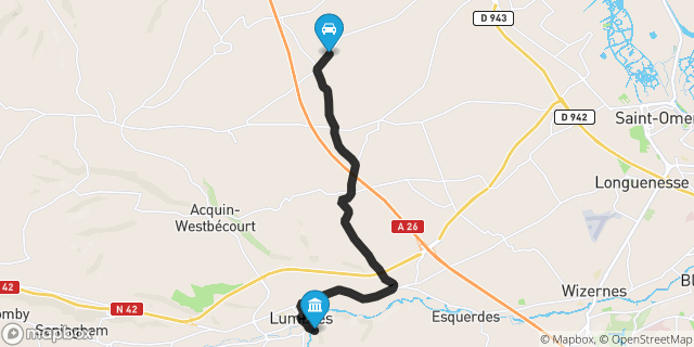 Itinéraire vers Lumbres