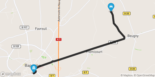Itinéraire vers Bapaume