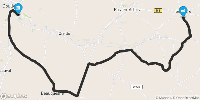 Itinéraire vers Doullens