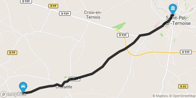 Itinéraire vers Saint-Pol-sur-Ternoise