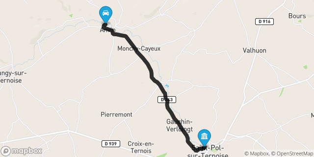 Itinéraire vers Saint-Pol-sur-Ternoise