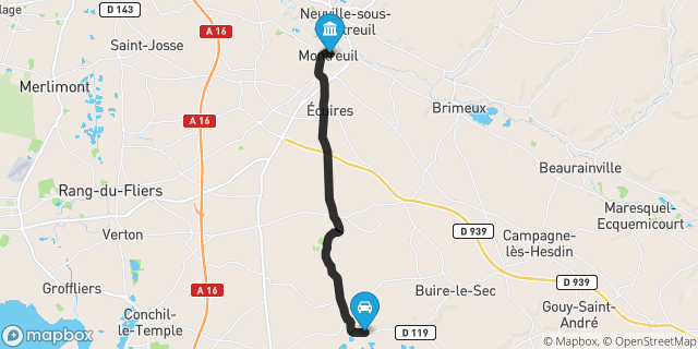 Itinéraire vers Montreuil