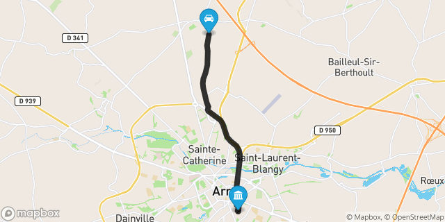 Itinéraire vers Arras