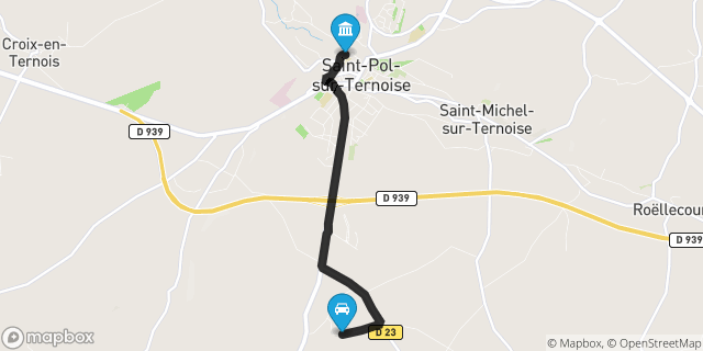 Itinéraire vers Saint-Pol-sur-Ternoise