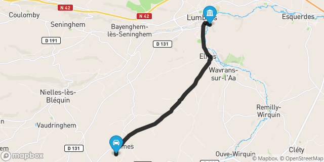 Itinéraire vers Lumbres