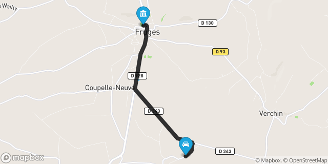 Itinéraire vers Fruges