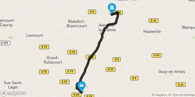 Itinéraire vers Avesnes-le-Comte