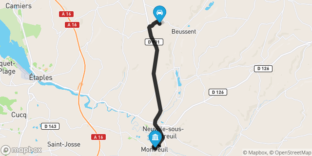 Itinéraire vers Montreuil