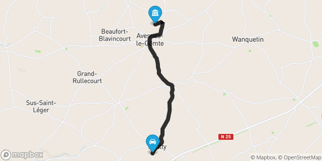 Itinéraire vers Avesnes-le-Comte