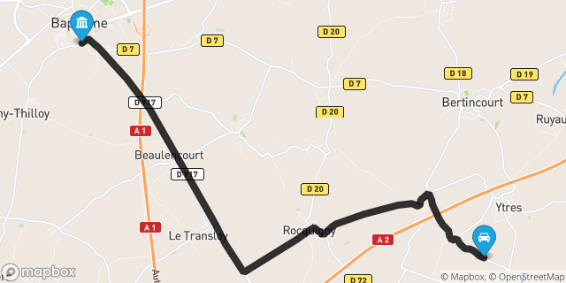 Itinéraire vers Bapaume