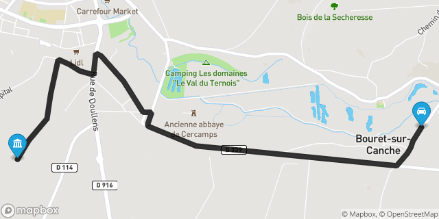 Itinéraire vers Frévent