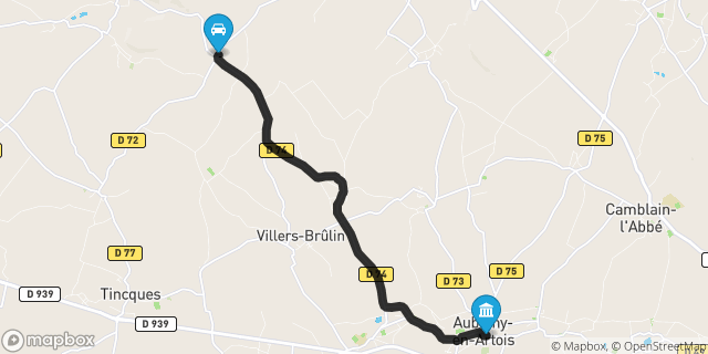 Itinéraire vers Aubigny-en-Artois