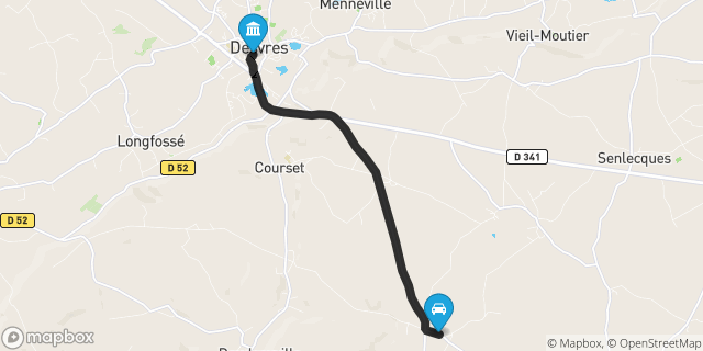 Itinéraire vers Desvres