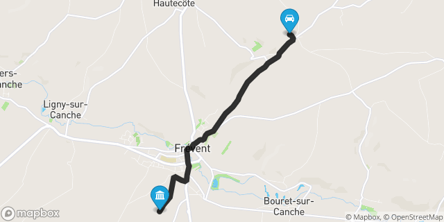 Itinéraire vers Frévent
