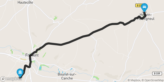 Itinéraire vers Frévent