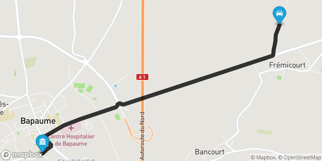 Itinéraire vers Bapaume