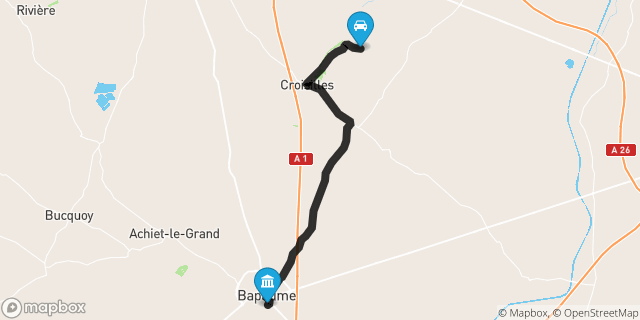 Itinéraire vers Bapaume