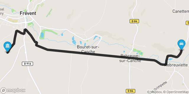 Itinéraire vers Frévent
