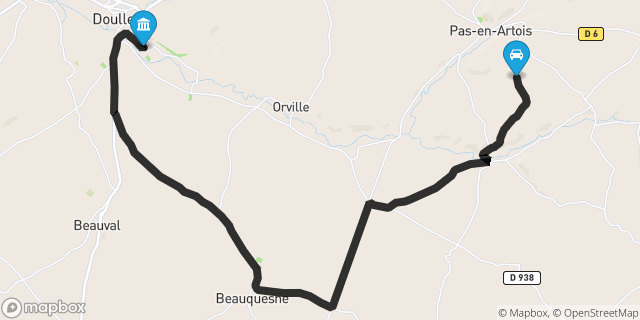 Itinéraire vers Doullens