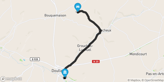 Itinéraire vers Doullens