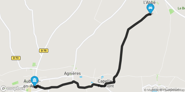 Itinéraire vers Aubigny-en-Artois