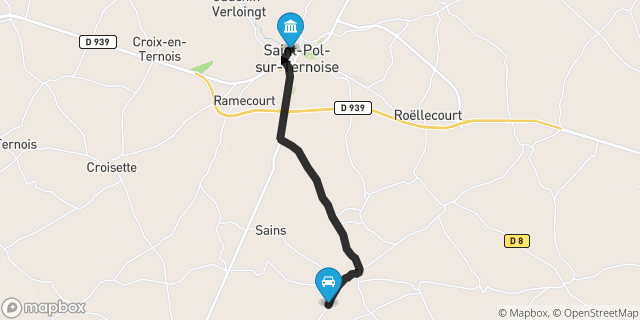 Itinéraire vers Saint-Pol-sur-Ternoise
