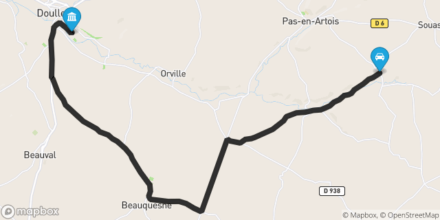 Itinéraire vers Doullens