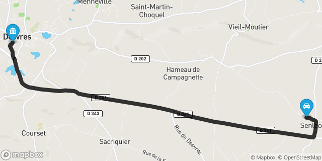 Itinéraire vers Desvres