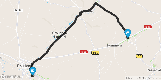 Itinéraire vers Doullens