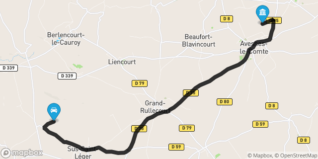Itinéraire vers Avesnes-le-Comte