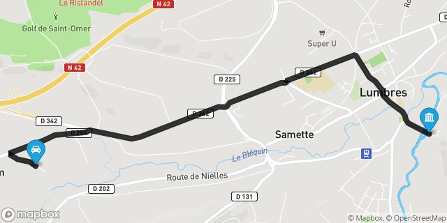 Itinéraire vers Lumbres