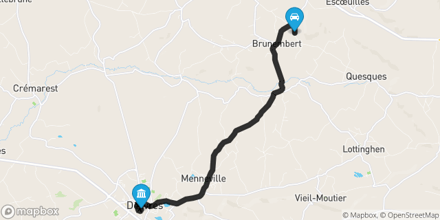 Itinéraire vers Desvres