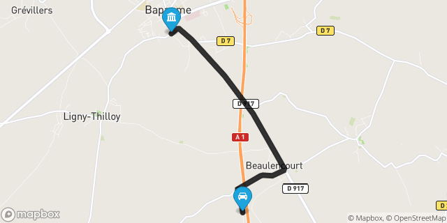 Itinéraire vers Bapaume