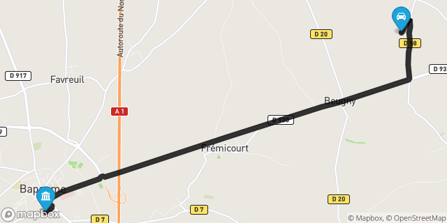 Itinéraire vers Bapaume