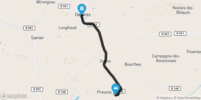 Itinéraire vers Desvres