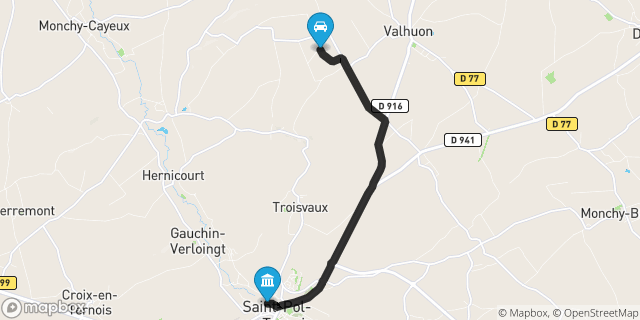 Itinéraire vers Saint-Pol-sur-Ternoise