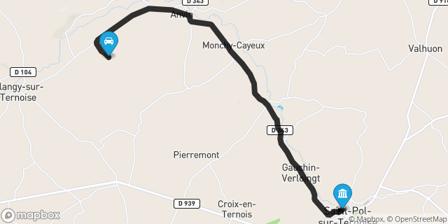 Itinéraire vers Saint-Pol-sur-Ternoise